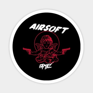 Airsoft Family - Angel with Guns Magnet